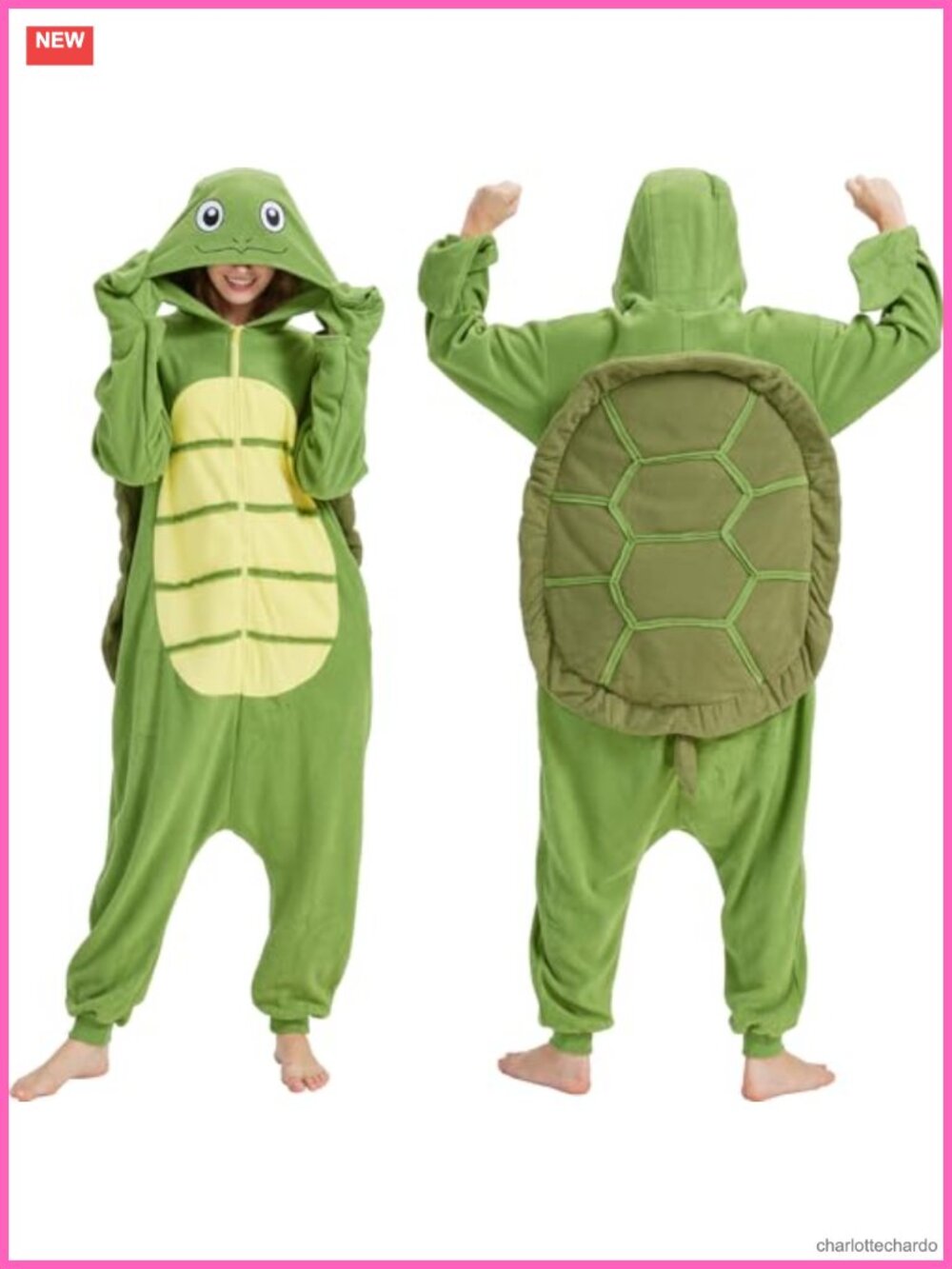 Adult Turtle Onesie Costume Cosplay Pajamas with Gloves and Pockets